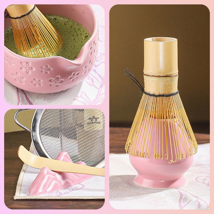 Matcha-Schneebesen-Set, 7-teilig, Matcha-Teeset für die Zubereitung von Latte, japanisches Matcha-Se