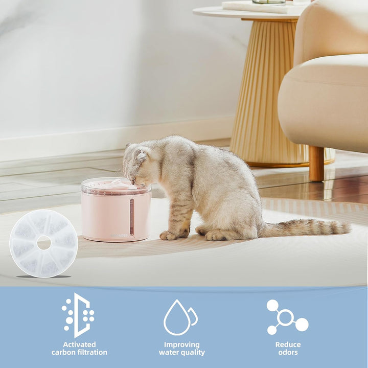 DOGNESS 6 Stück Ersatzfilter für Katzenbrunnen, Aktivkohle Trinkbrunnen Filter für Wasserfrische auf