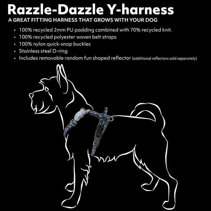 Hurtta Razzle-Dazzle Y-Geschirr, Hecke, 81,3–101,6 cm Hecke 32-40 in, Hecke 32-40 in