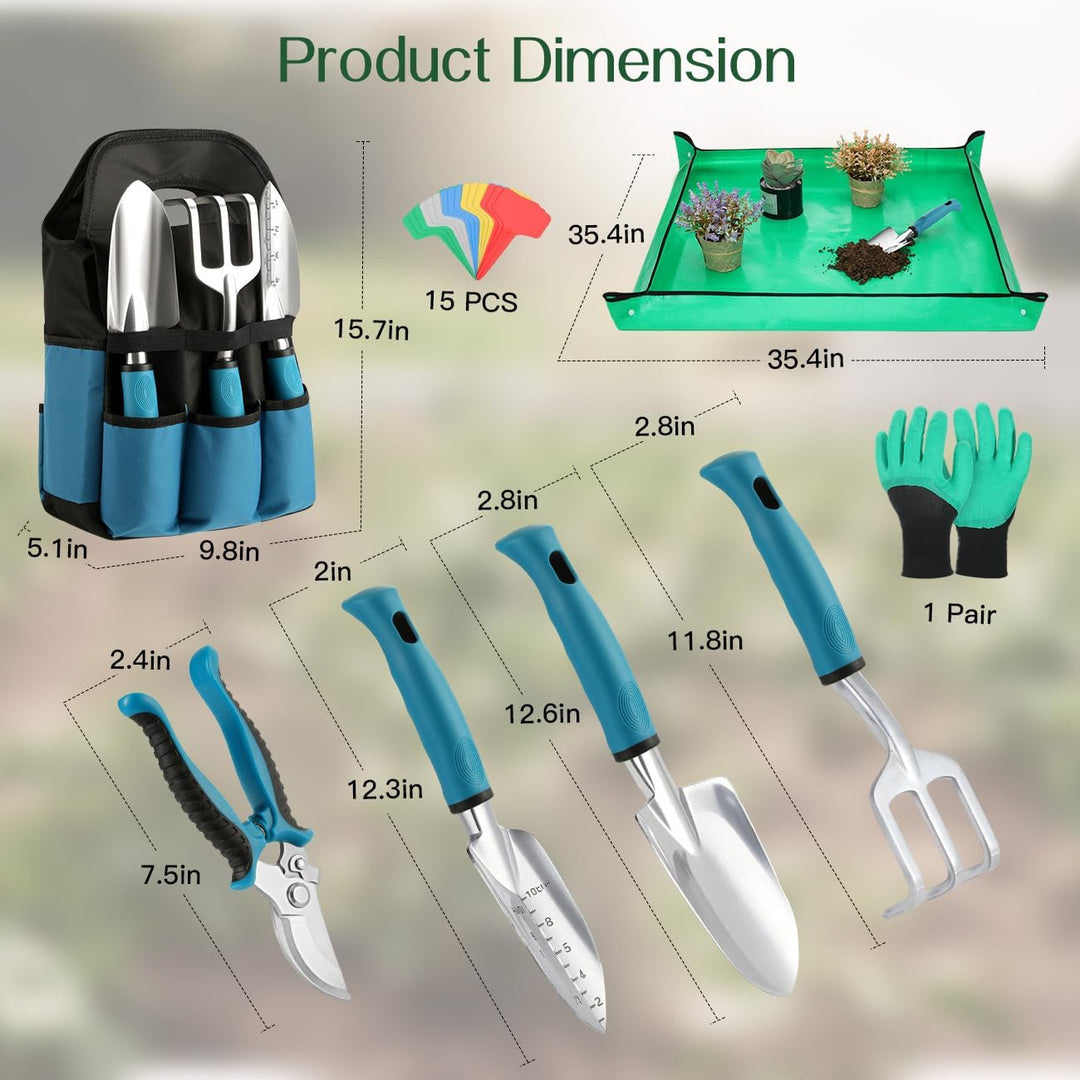 Housolution Gartengeräte Set, 8 PCS Gartenarbeit-Handwerkzeug-Set, Robust Aluminiumlegierung Gartena
