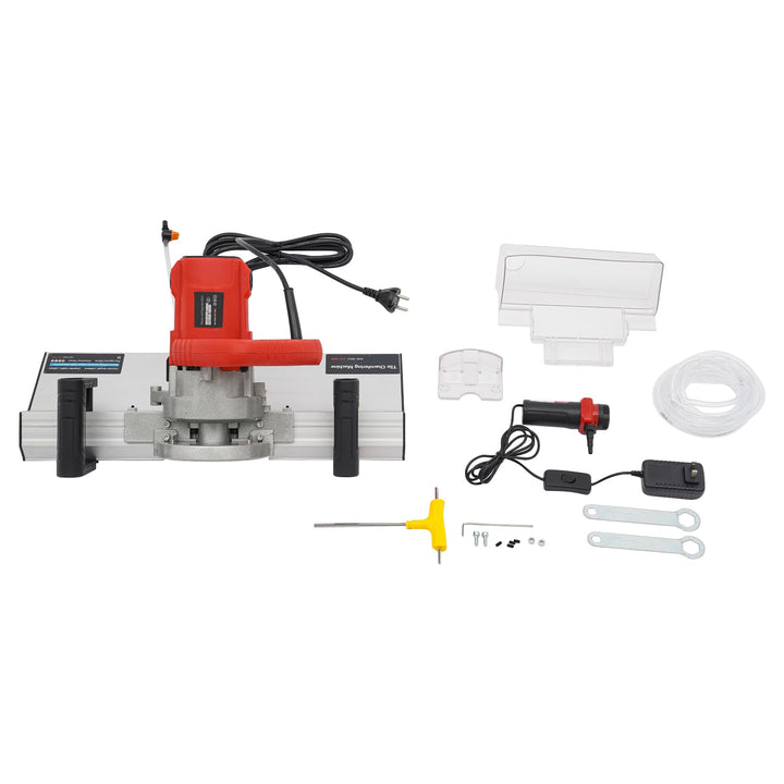 1200W Elektrischer Fliesenschneider, 43-Grad-Fliesen-Anfasmaschine mit Sägeblatt, staubfreies Fasen-