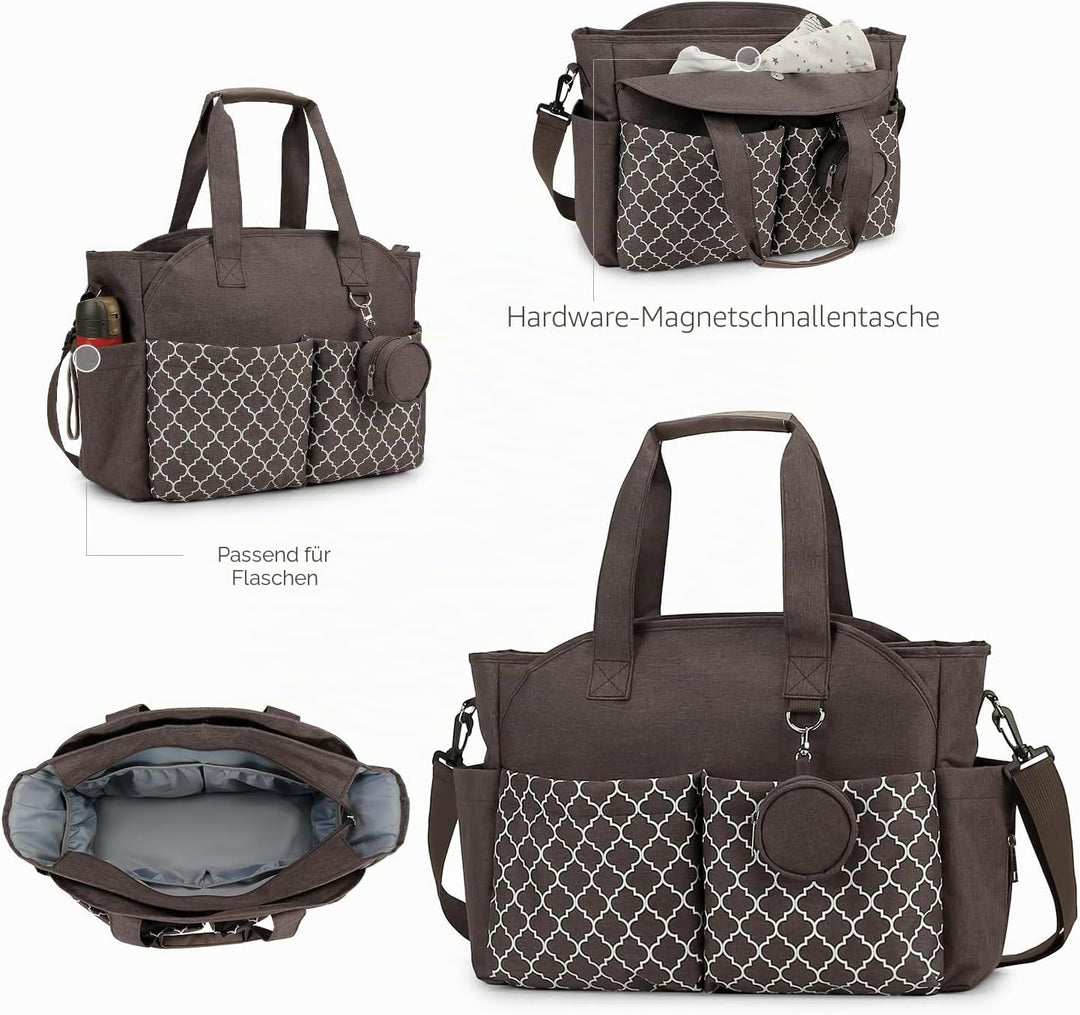 Lmbabter Diaper Bag Wickeltasche Braun, Braun