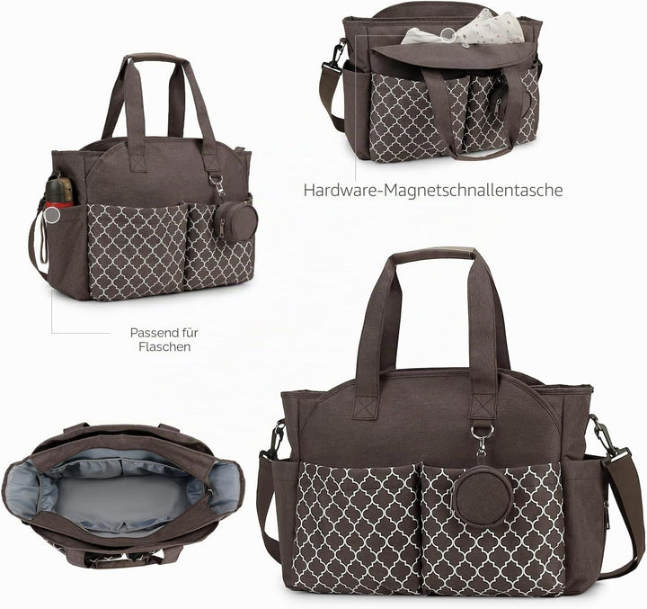 Lmbabter Diaper Bag Wickeltasche Braun, Braun