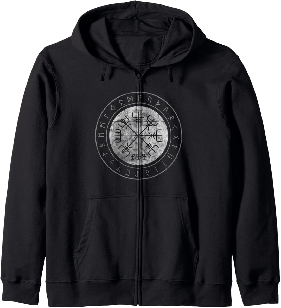 Wikinger Kompass Vegvisir Viking Kelten Germanen Walhalla Kapuzenjacke