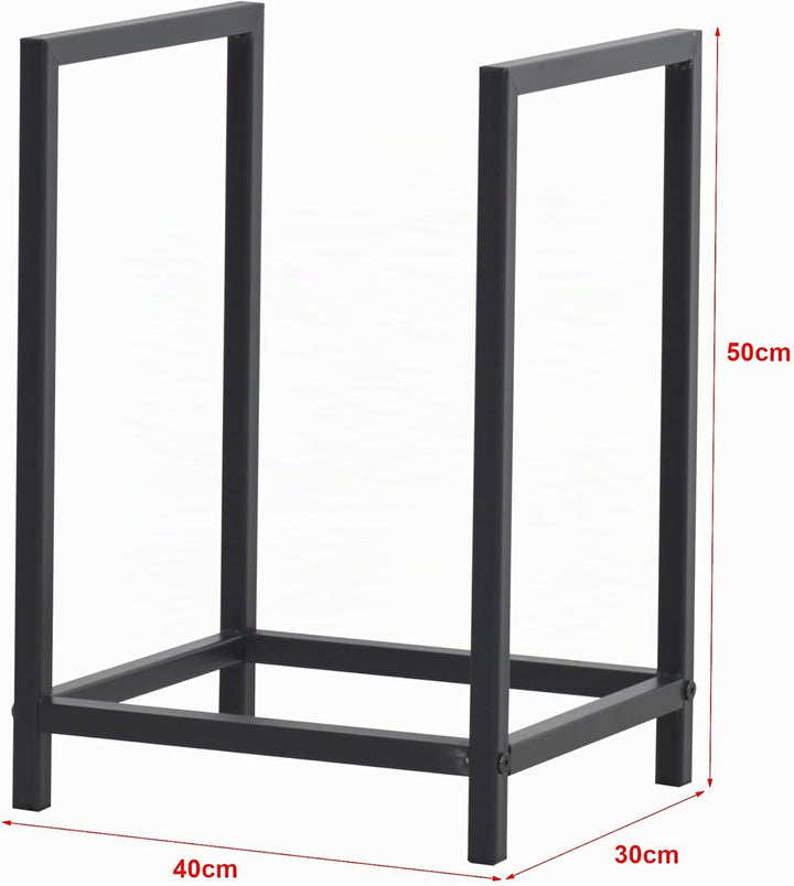 [en.casa] Kaminholzregal Torsås Kaminholzständer 40 x 30 x 50 cm für Innen- und Aussenbereich Feuerh