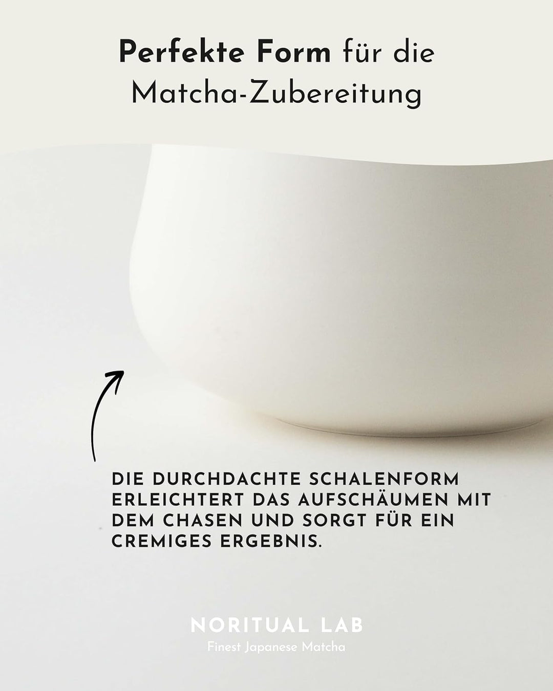NORITUAL LAB Matcha Schale mit Ausgiesser - Handgefertigte Teeschale aus Japan - Präziser Ausguss fü