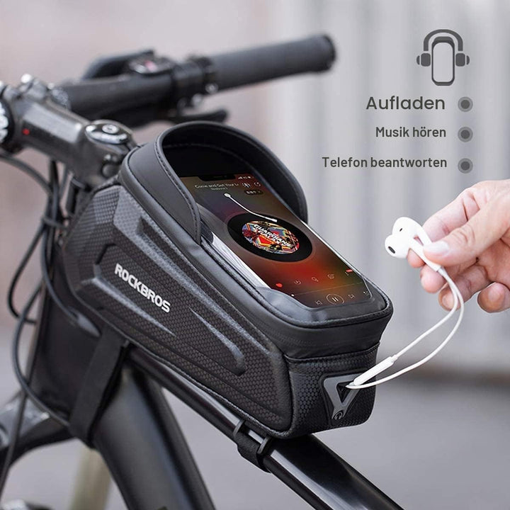 ROCKBROS Fahrrad Rahmentasche Lenkertasche Wasserdicht Handytasche für Smartphone bis zu 6.8 Zoll mi