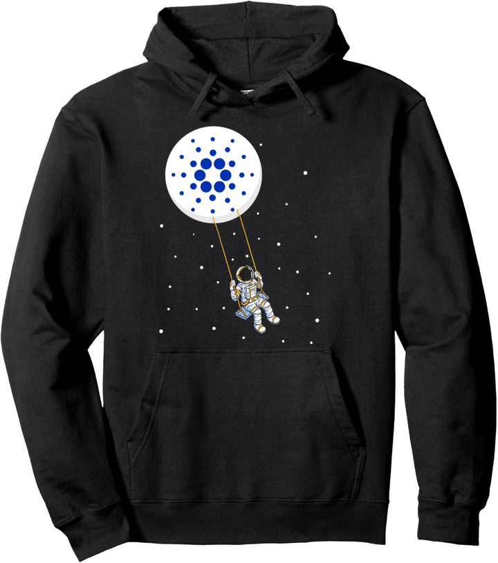 Cardano Swing, ADA Trader Cryptocurrency Moon Boy Pullover Hoodie