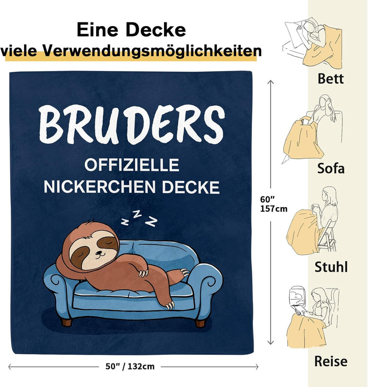 Geschenk für Bruder - Kuscheldecke, Geschenk Bruder Geburtstag, Geburtstagsgeschenk, Bruder