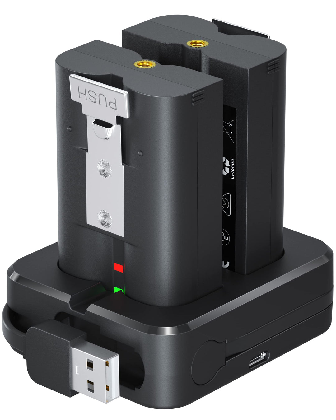 2 Batterien Und Ladestation für Ring Video Doorbell, 3.65V 6040mAh Akku kompatibel mit Video Doorbel