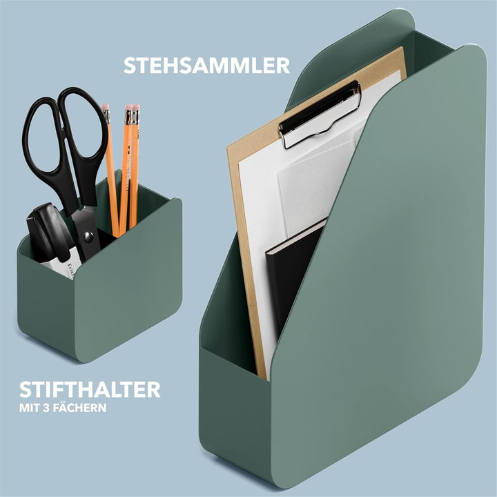 Schreibtisch Organizer mit RED DOT Design Award - Premium Stiftehalter aus recyceltem Material - Bür