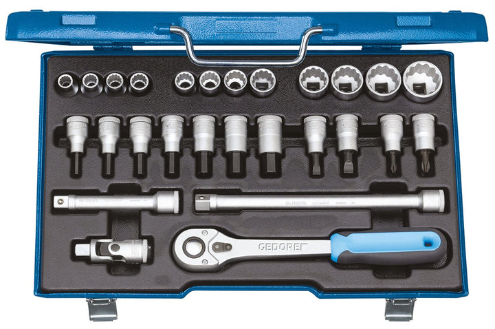 Steckschlüsselsatz D 19 IMU-10 27-tlg.1/2 Zoll SW 10-30mm Z.32 12KT GEDORE 27-teilig, 27-teilig