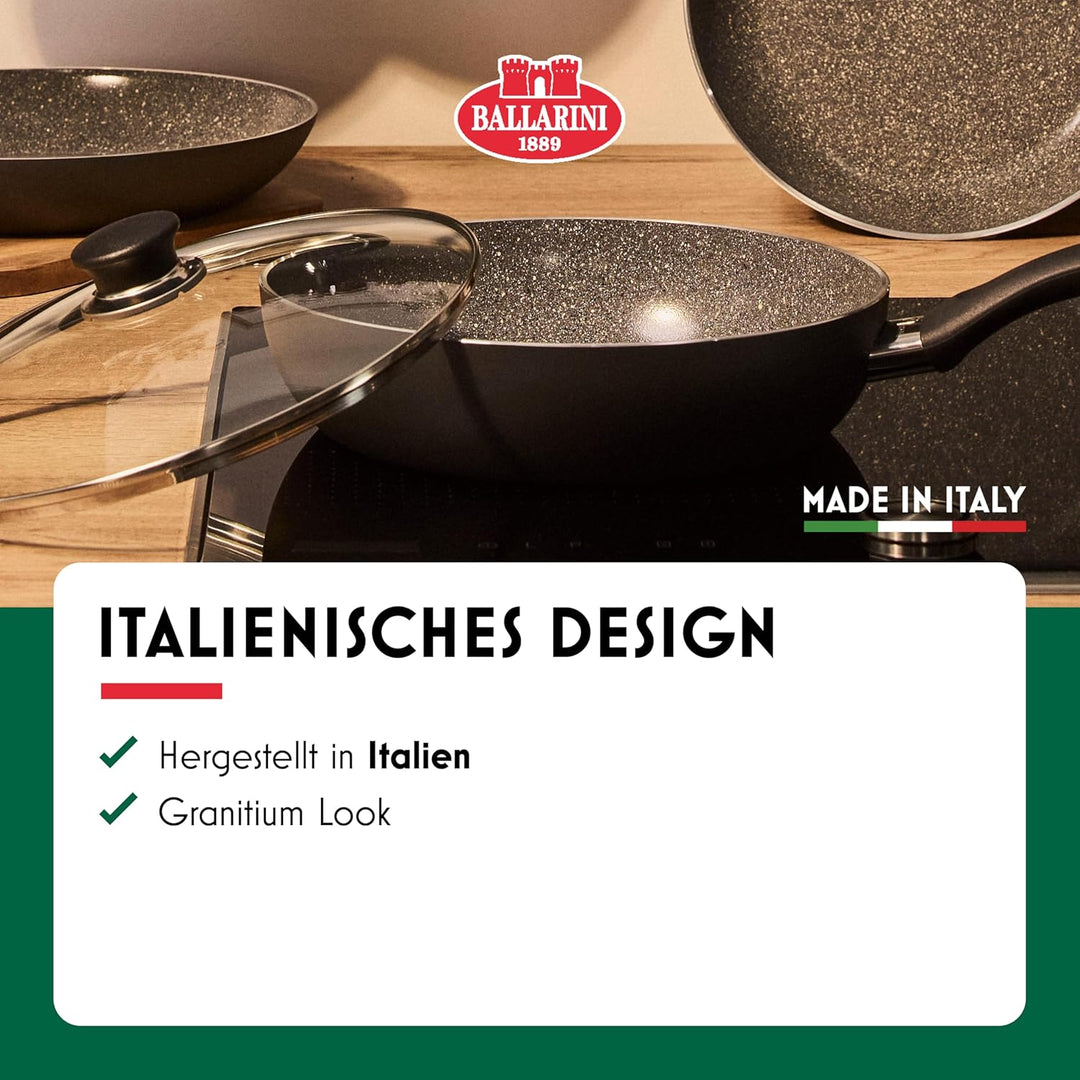 BALLARINI Bologna Bratpfanne 20 cm, Aluminium, Keramik-Antihaftbeschichtung, kratzfeste Keramikpfann