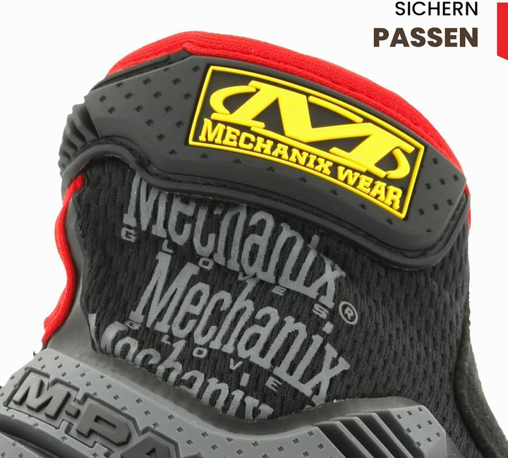 Mechanix Wear Mechanix Herren M-pact® (Medium, Schwarz/Rot) Handschuhe mit Stossschutz, Schwarz/Rot,