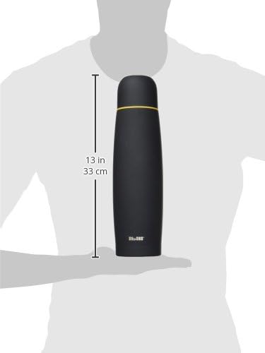IBILI Thermoskanne für Flüssigkeiten, Edelstahl, Schwarz, 32 x 8 x 8 cm 1000 ml, 1000 ml
