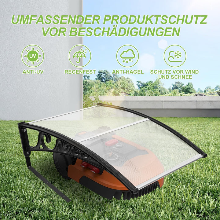 Daromigo Mähroboter Garage Dach Carport für Rasenmäher Roboter 106 x 87 x 50 cm aus Polycarbonat für