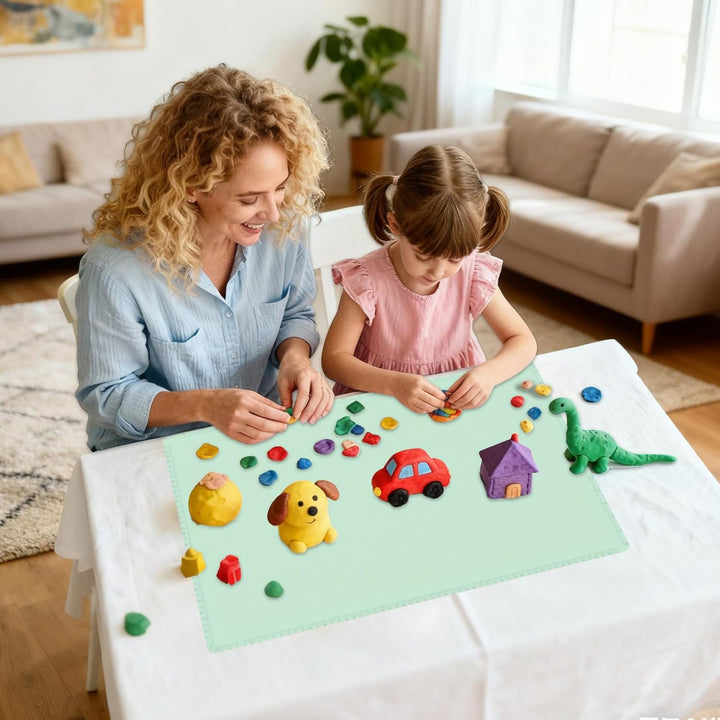 Faltbare Malmatte – Silikon-Kunstblock mit Palettenablage zum Zeichnen und Giessen, 60 x 40 cm, für