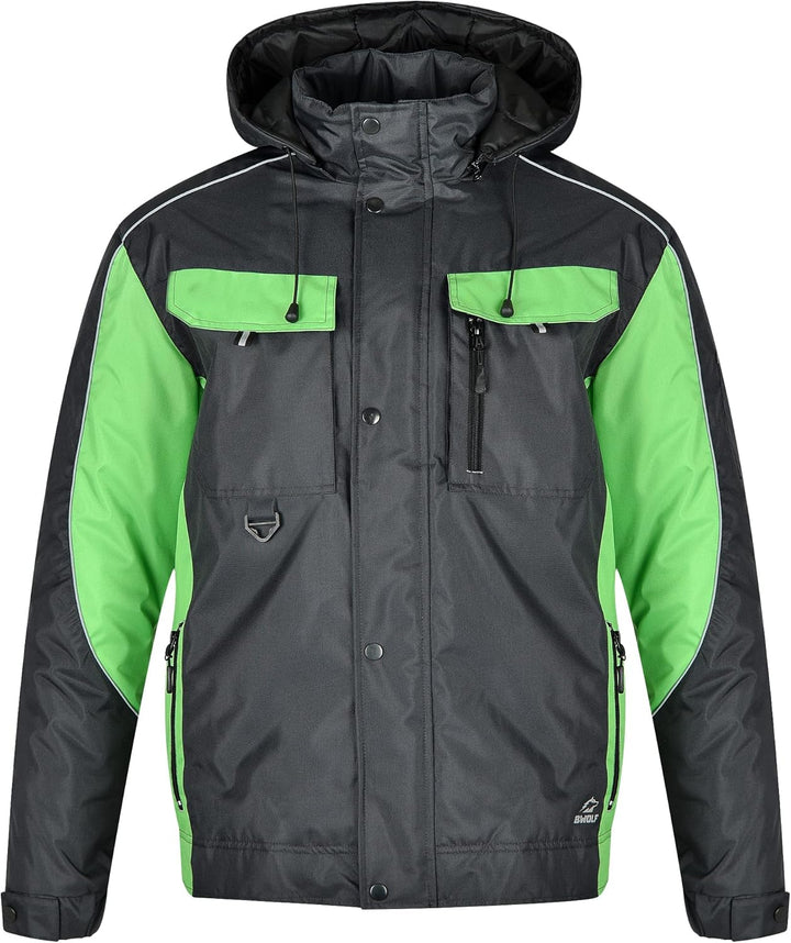 BWOLF Braver Arbeitsjacke Herren Winter Herren Winter Winddichte Winterjacke Arbeitsjacke Warme mit