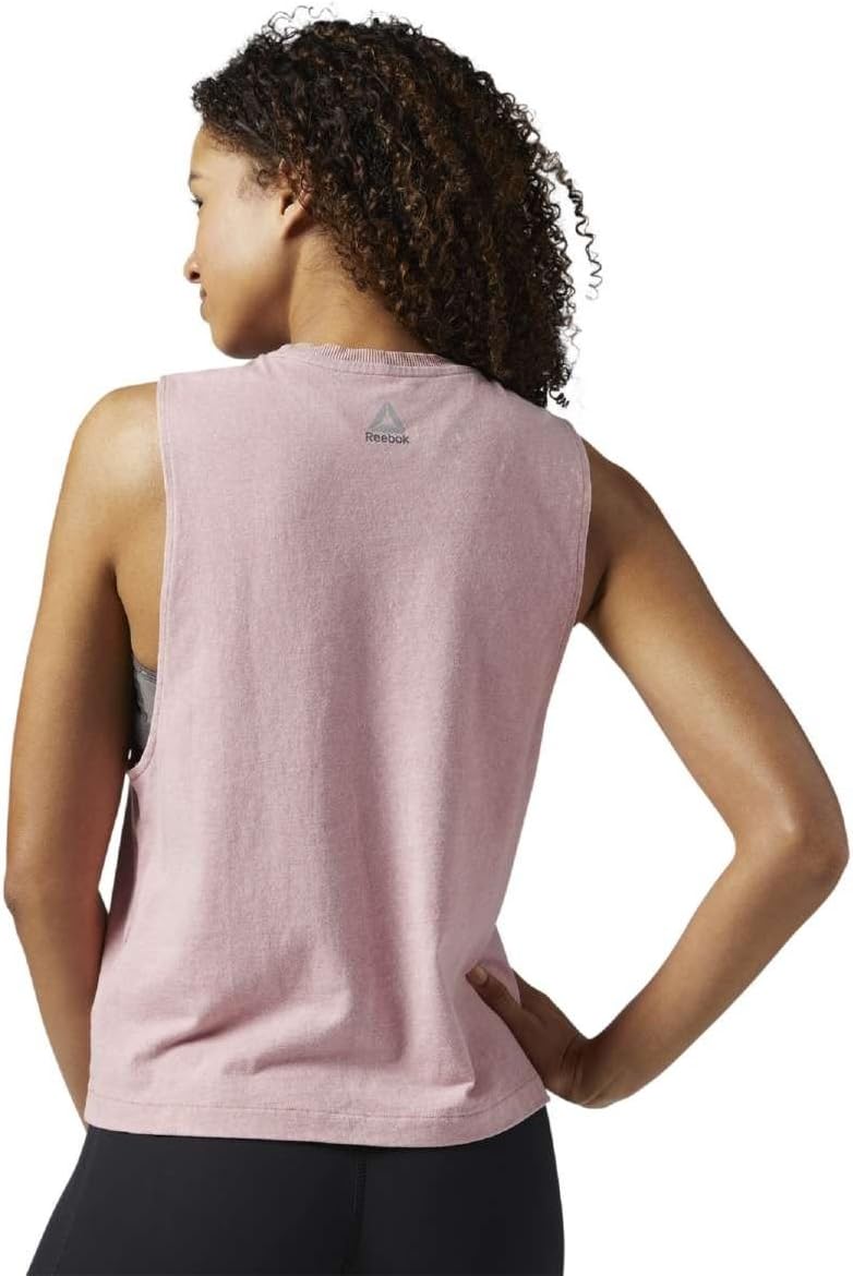 Reebok Damen Stone Wash Muscle Shirt L Rosa (Sanros), L Rosa (Sanros)