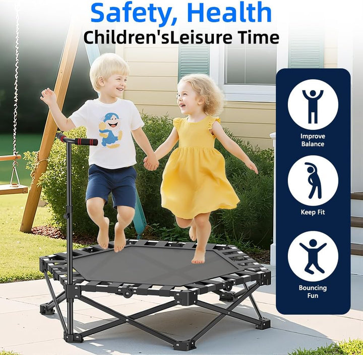 Klappbares Fitness-Trampolin Übung Rebounder 110cm Sechseckiges Trainingstrampolin Octogonales