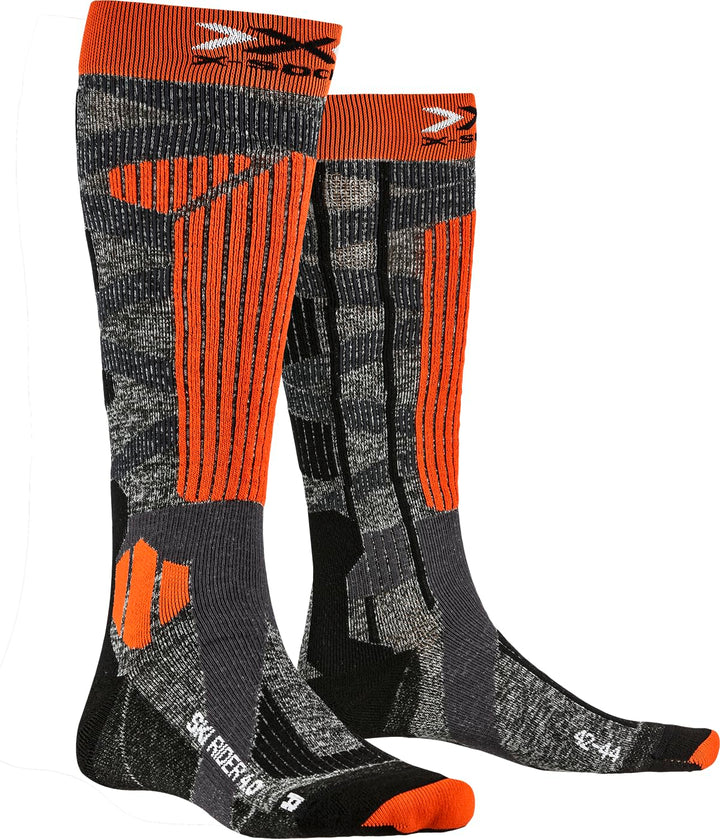 X-Bionic Unisex Ski Rider 4.0 Socks 42 stone grey melange/x, 42 stone grey melange/x