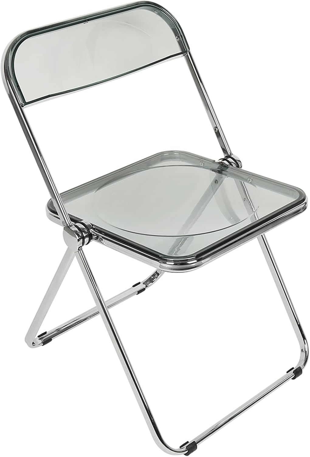 Homewell Esszimmerstühle 1er Set, Alek-Klappstühle mit Chromrahmen Stilvoll, Luxus Transparenter Kla