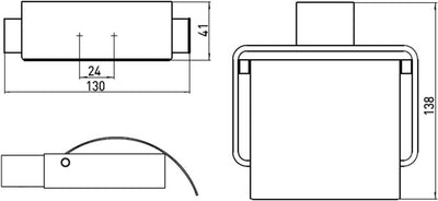 Emco Loft Toilettenpapierhalter mit Klappe Edelstahl
