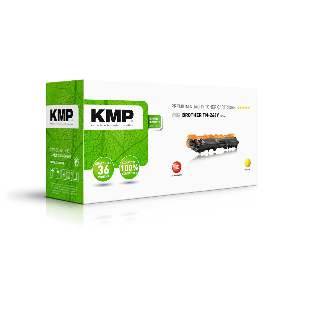 KMP Toner passend für Brother TN246Y - Kompatibel für Brother DCP 9022 CDW, HL 3142 CW, MFC 9142 CDN