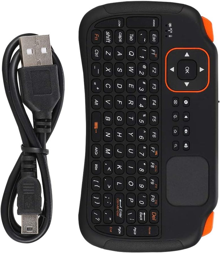 Annadue 2.4G Wireless Keyboard mit Touchpad, Tragbarer Wireless Keyboard Controller mit USB-Empfänge
