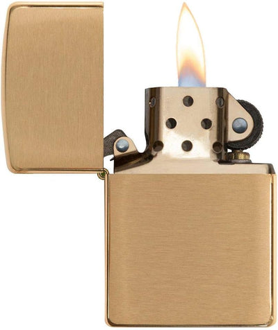 Zippo 168 Feuerzeug 60000850 Armor Case Brass Brushed Benzinfeuerzeug, Messing, Brass Brushed