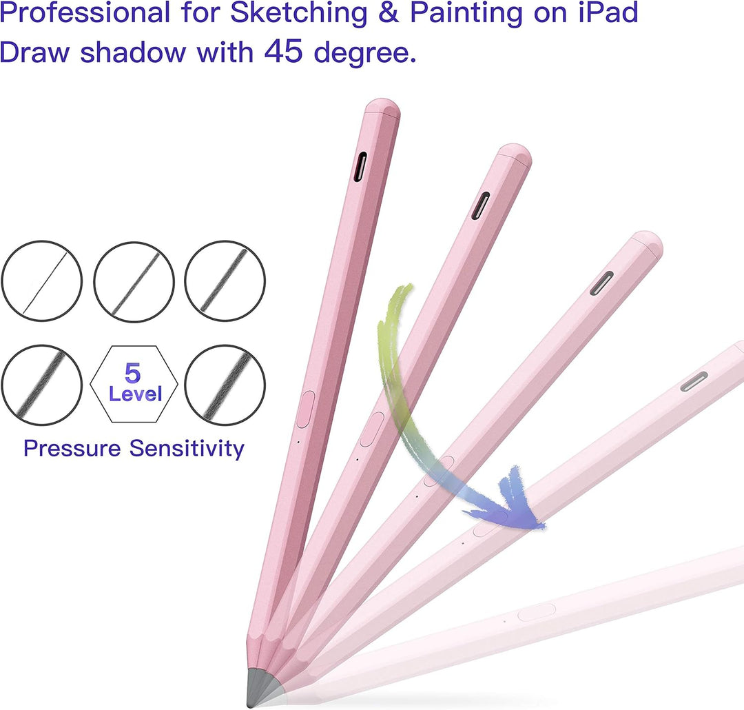 Stylus Stift für Apple iPad(2018-2023),Mit Neigung&Palm Rejection&Magnetic Adsorption Eingabestifte