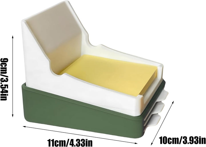 Sticky Note Holder, Memo Pad Organizer, 10 x 11 x 9 cm/3,9 x 4,3 x 3,5 Zoll Desktop Storage Box, Kee