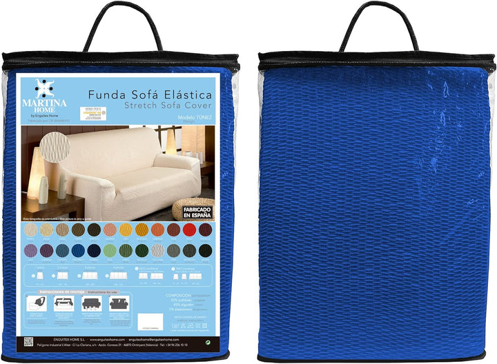 Martina Home 3 Plätze von 180 bis 240 cm breit Königsblau (AZUL ELÉCTRICO) Königsblau (Azul Eléctric