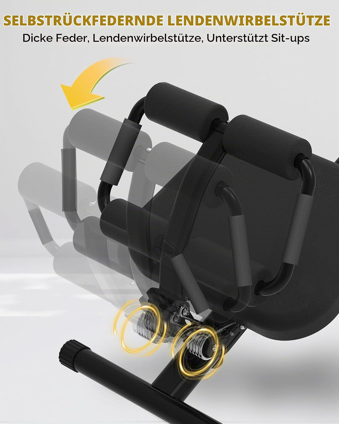 GuuG Bauchmuskeltrainer Bauchtrainer für Zuhause: Bauch Trainingsgerät Klappbar Bauchmuskeltraining