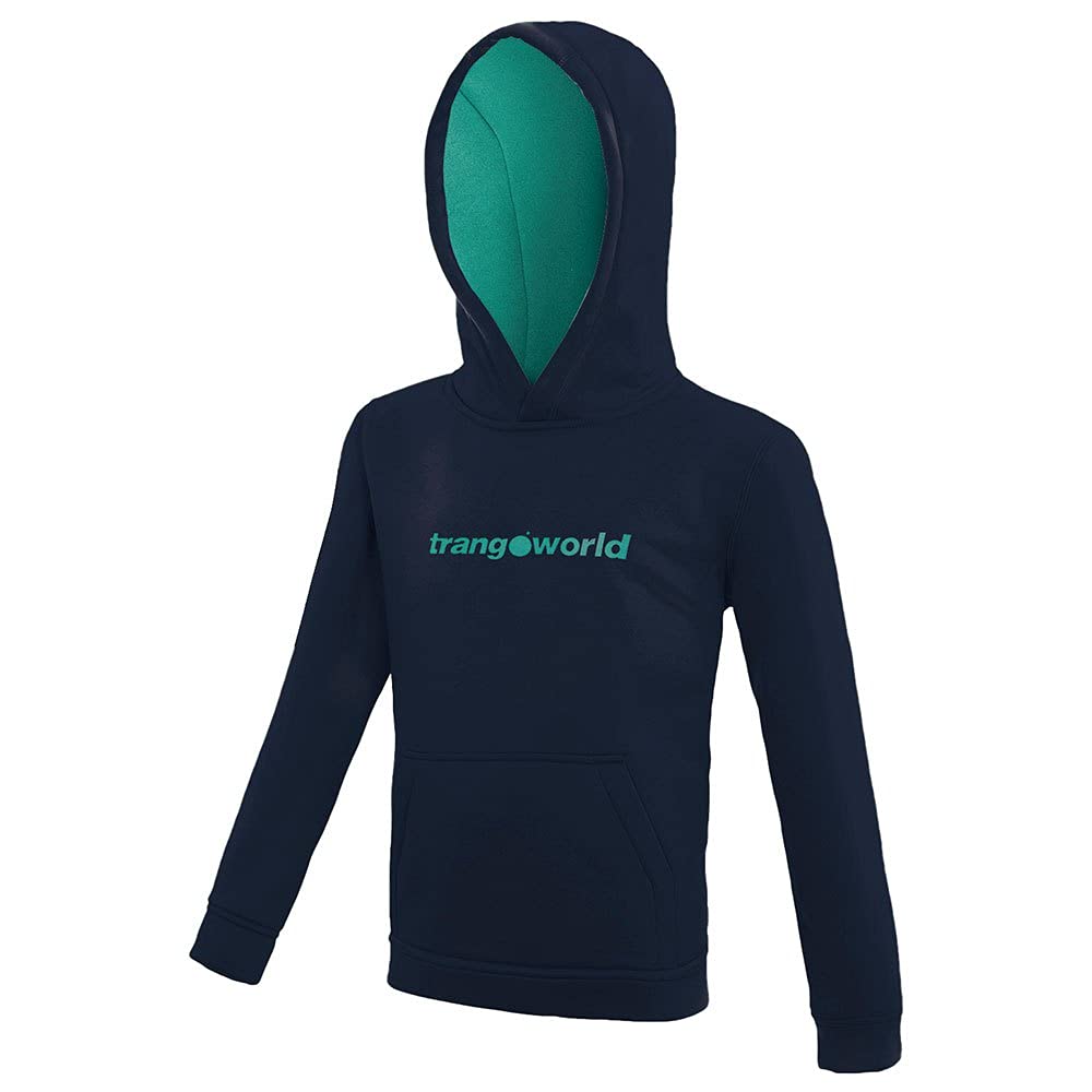 Trangoworld Unisex Kinder Kura Sweatshirt 39 Marineblau / Hellgrün, 39 Marineblau / Hellgrün
