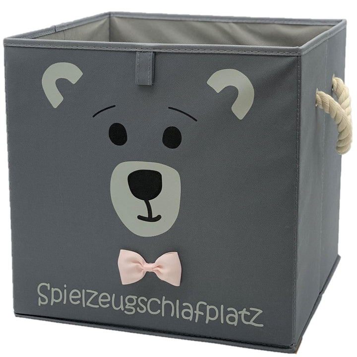 Bär Aufbewahrungsbox grau für Kinder, Baby Aufbewahrungskorb, schöne praktische Spielzeugkiste für j