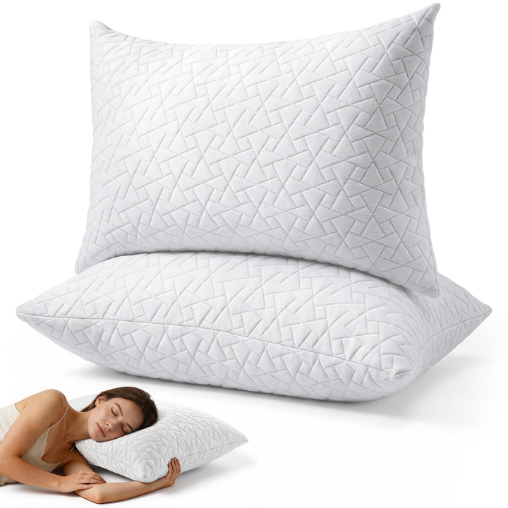 A-Pce Memory Foam Kissen 2er Set für alle Schläfer, Höhenverstellbares Seitenschläferkissen mit Abne