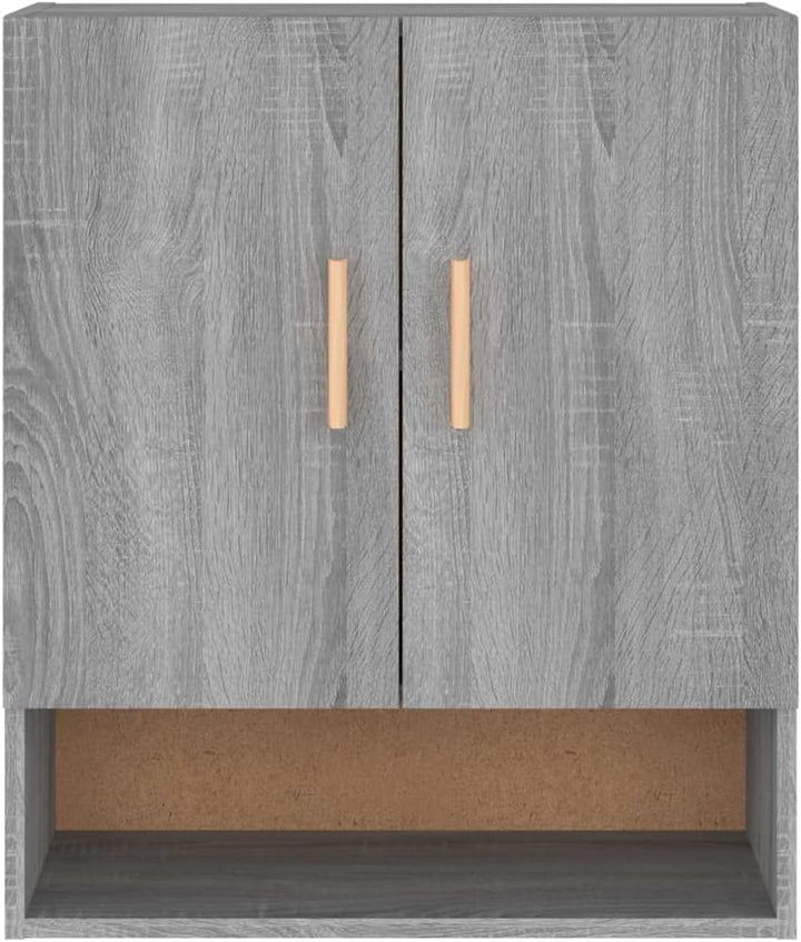 vidaXL Wandschrank Hängeschrank Bücherschrank Mehrzweckschrank Lagerschrank Schrank Wohnzimmer Grau