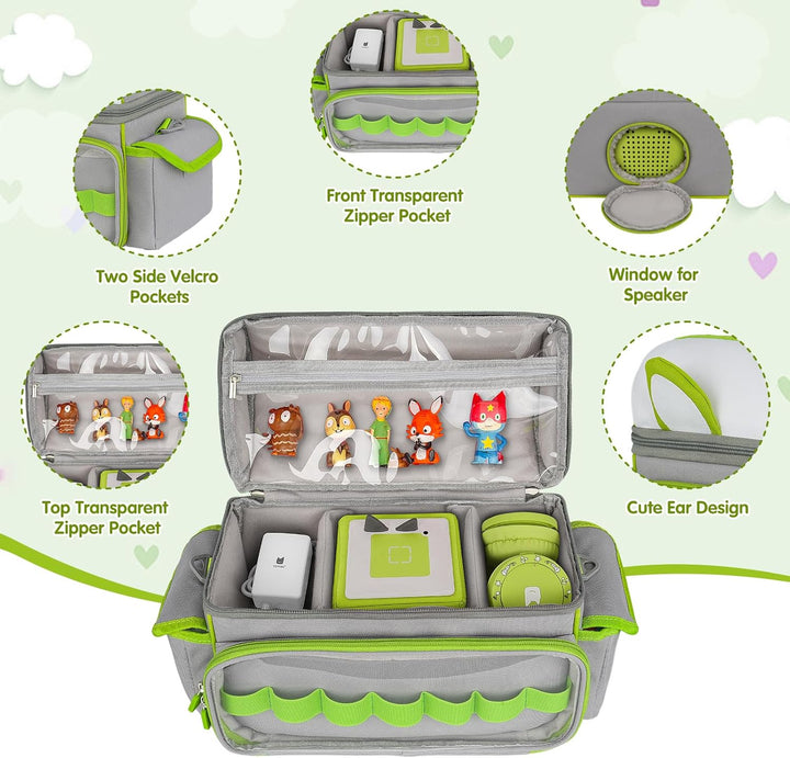 Jaffzora Tragetasche kompatibel mit Toniebox-Starter-Set, niedliche Aufbewahrungstasche für Tonies-F