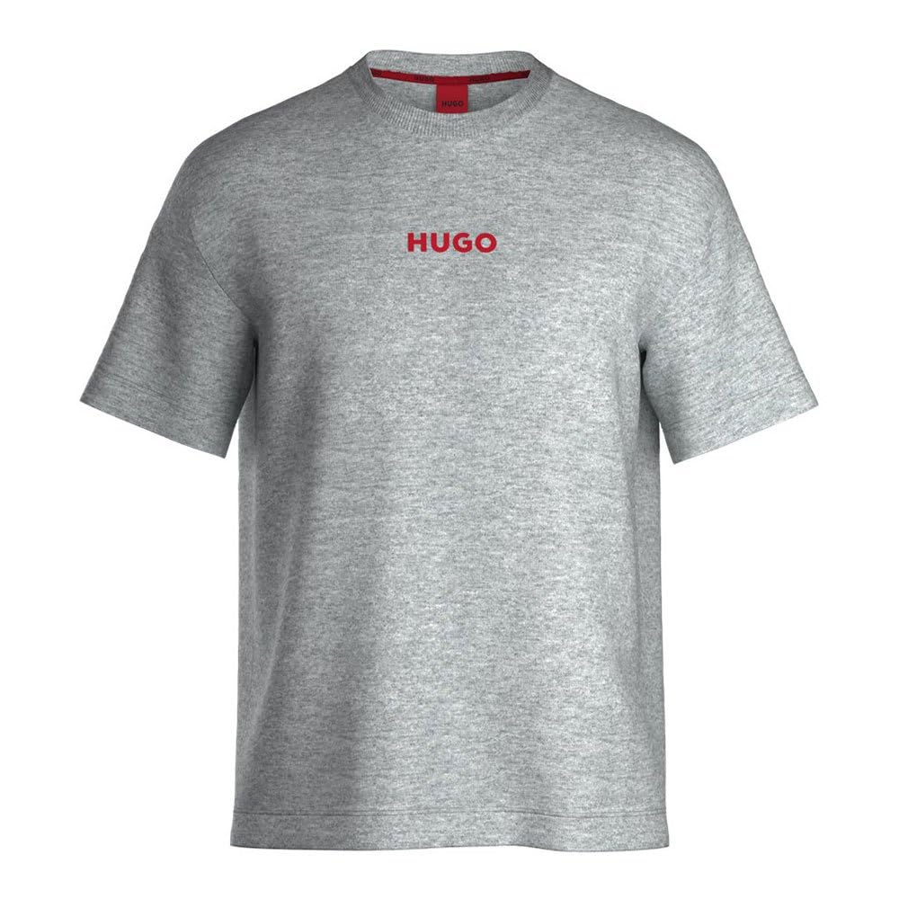 HUGO Herren Linked Pyjama_T_Shirt M Medium Grey35, M Medium Grey35