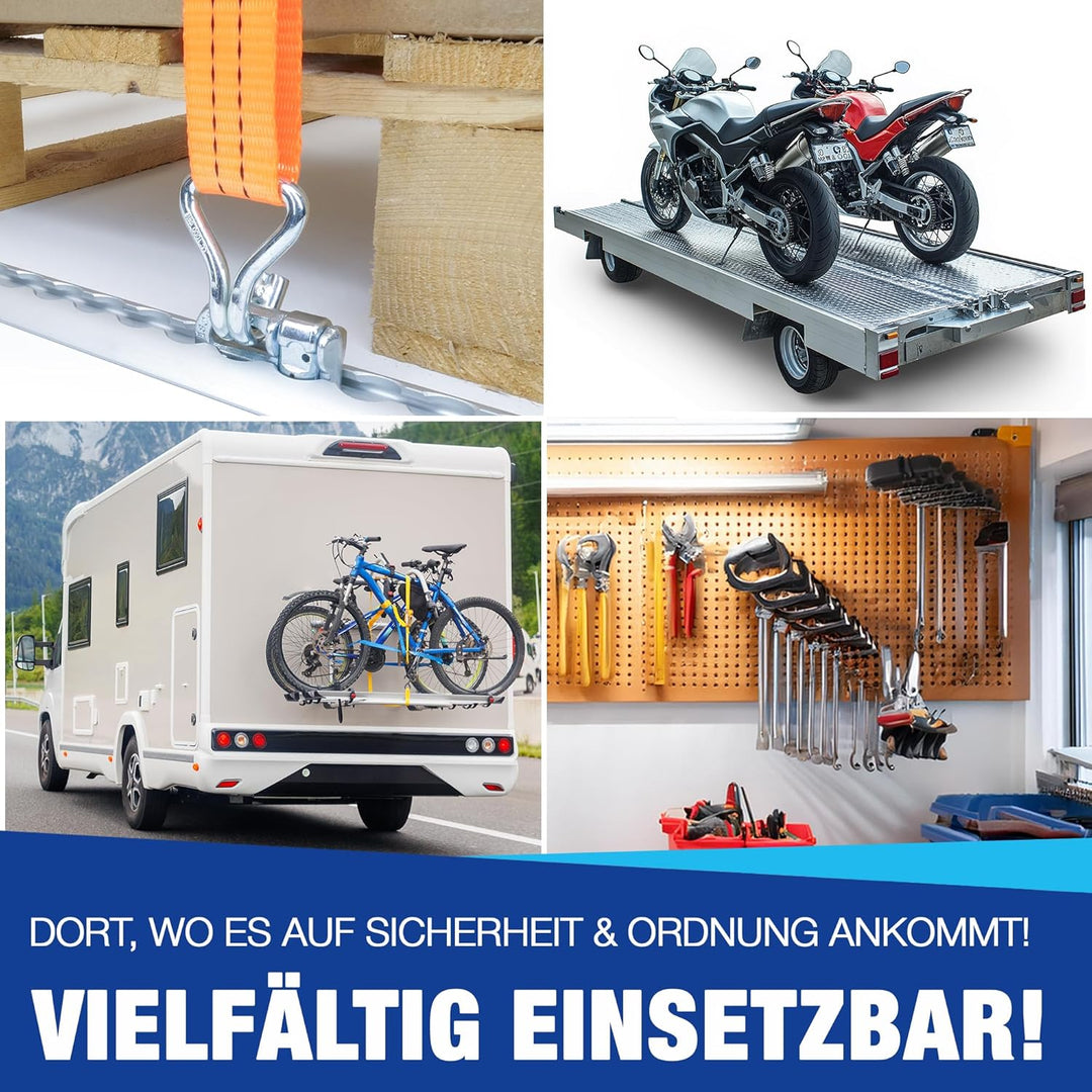 NTG 10 Stück | Doppel Fitting für Airlineschiene | verzinkt | Double Stud | ohne Ring| Zurrschiene |