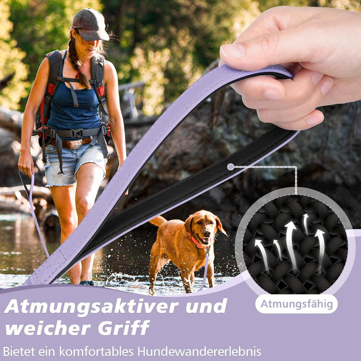 X XBEN Wasserfest Schleppleine für Hunde,3M 5M 10M 15M 20M 30M Gummierte Schleppleine mit Abschliess