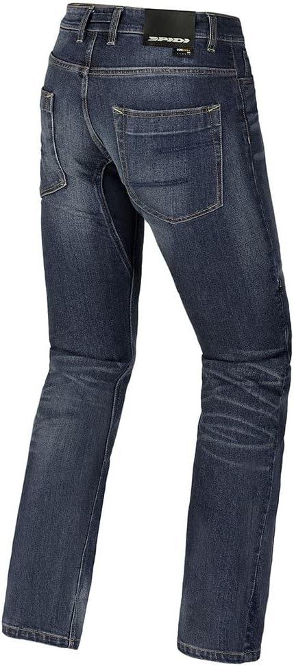SPIDI Herren Motorradhose mit Protektoren Jeans Moto 28 Blue Dark Used, 28 Blue Dark Used