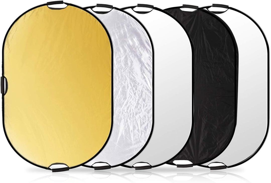 Selens 5-in-1 120x180cm Oval Reflektor Tragbarer Faltbarer für Fotografie Fotostudio Beleuchtung und