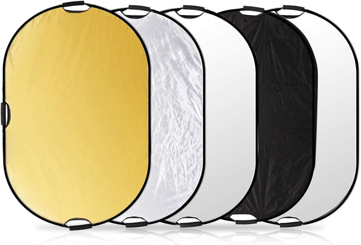 Selens 5-in-1 120x180cm Oval Reflektor Tragbarer Faltbarer für Fotografie Fotostudio Beleuchtung und