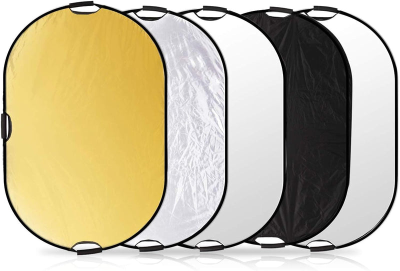 Selens 5-in-1 120x180cm Oval Reflektor Tragbarer Faltbarer für Fotografie Fotostudio Beleuchtung und
