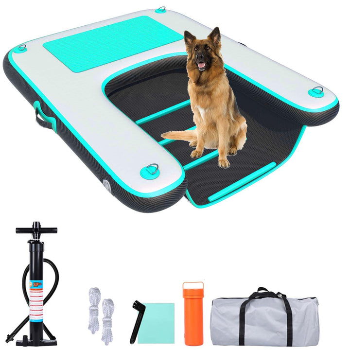 Hunderampe Aufblasbare Hunde Wasserrampe, Hundeboot Rampe Schwimmende Dock Leiter für Pool, Boot, Se