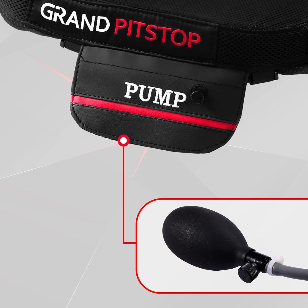 GRAND PITSTOP Motorcycle Air Seat Cushion, on The go inflate &amp; Deflate, Pressure Relief Motorcycle S