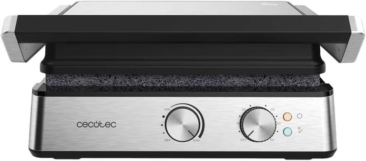 Cecotec Elektrischer Grill Rock'nGrill Blaze, 2400W, RockStone-Beschichtung, Leichte Reinigung, 180°
