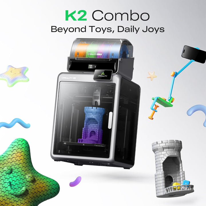 Creality K2 Combo (A) 3D-Drucker, Mehrfarbig mit CFS, bis 600 mm/s Hochgeschwindigkeitsdruck, AI-Kam